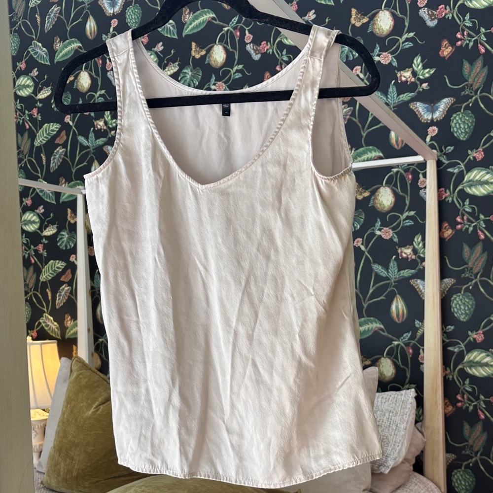 Eileen Fisher Cream Silk Camisole Top